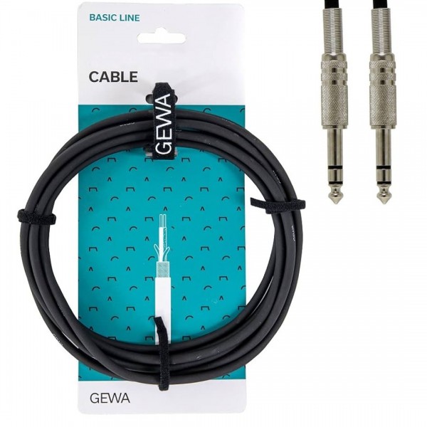 Gewa Basic Line Instrument Cable Stereo Jack-Jack 1.5m