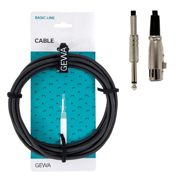 Gewa Basic Line Microphone Cable XLR- Jack 3m