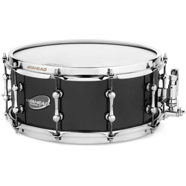 Ahead 13''x6'' Black Chrome On Brass Snare Drum,Dunnett Strainer