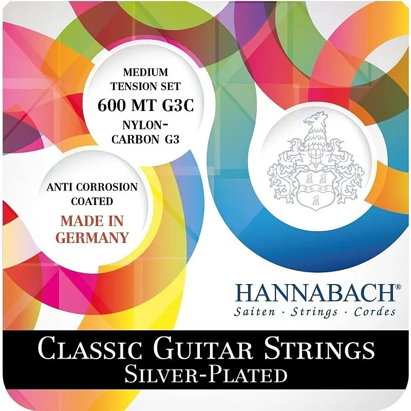Hannabach 600 MT G3C Classical Guitar Strings Medium Tension Hannabach 600 MT G3C Classical Guitar Strings Medium Tension